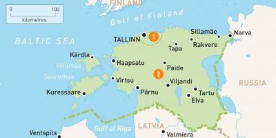O hartă din Estonia