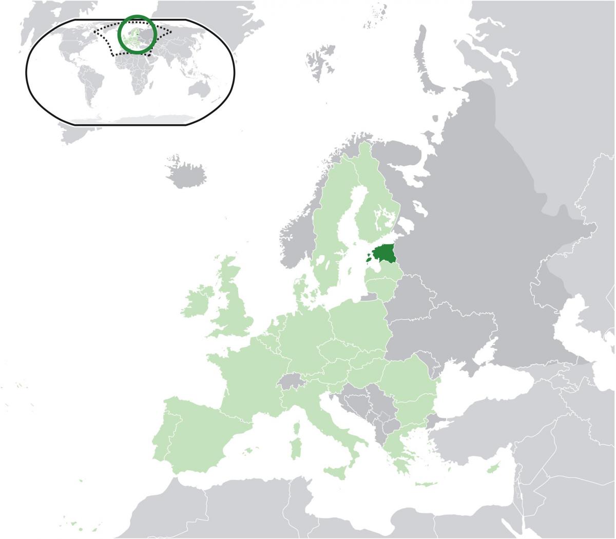 Estonia pe harta europei