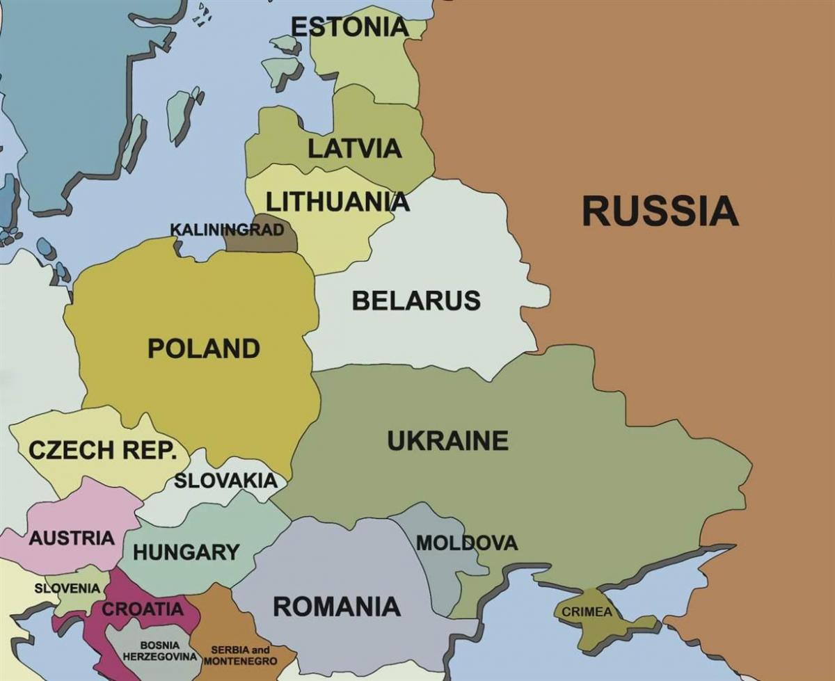 harta de harta Estonia țările din jur