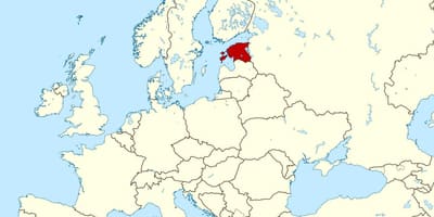 Estonia localizare pe harta lumii