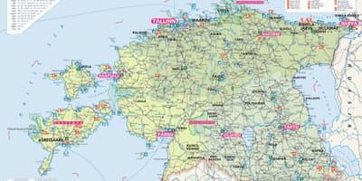 Harta turistică Estonia