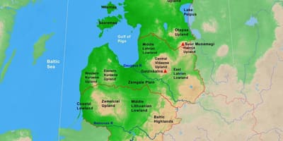 Harta Estoniei fizice