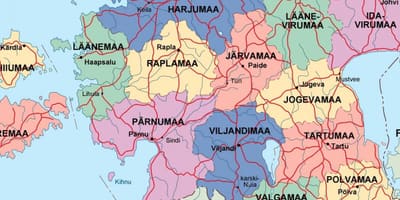 Harta Estoniei politice