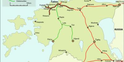 Harta estonă ferate